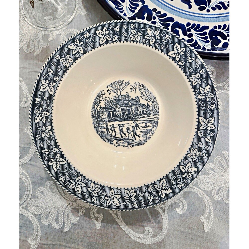 Vintage Blue & White Transferware Bowl 🫐